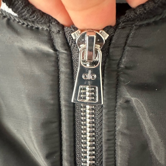 Alo Yoga Afterglow Varsity Jacket Black L - Picture 9 of 10